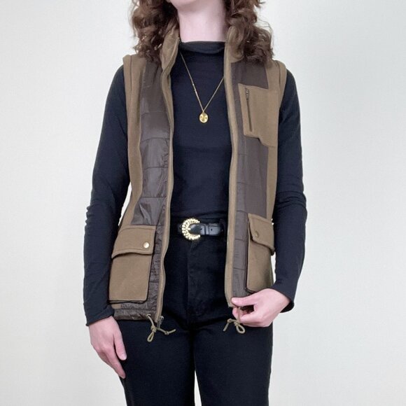Eddie Bauer Quilted Knit Utility Vest Outdoorsy Camping Sleeveless Coat Jacket - Picture 12 of 12